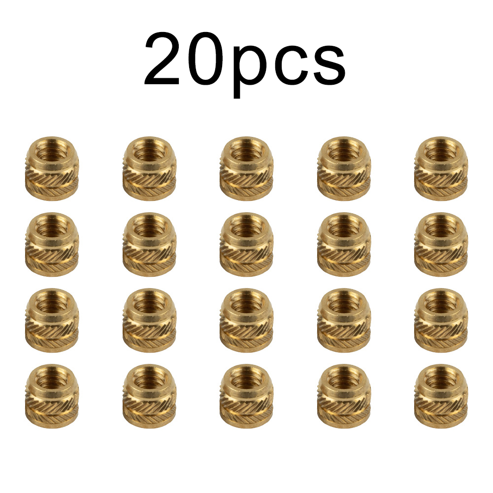 Cam Lock Nut - 20 peças porcas de latão 1/4-20