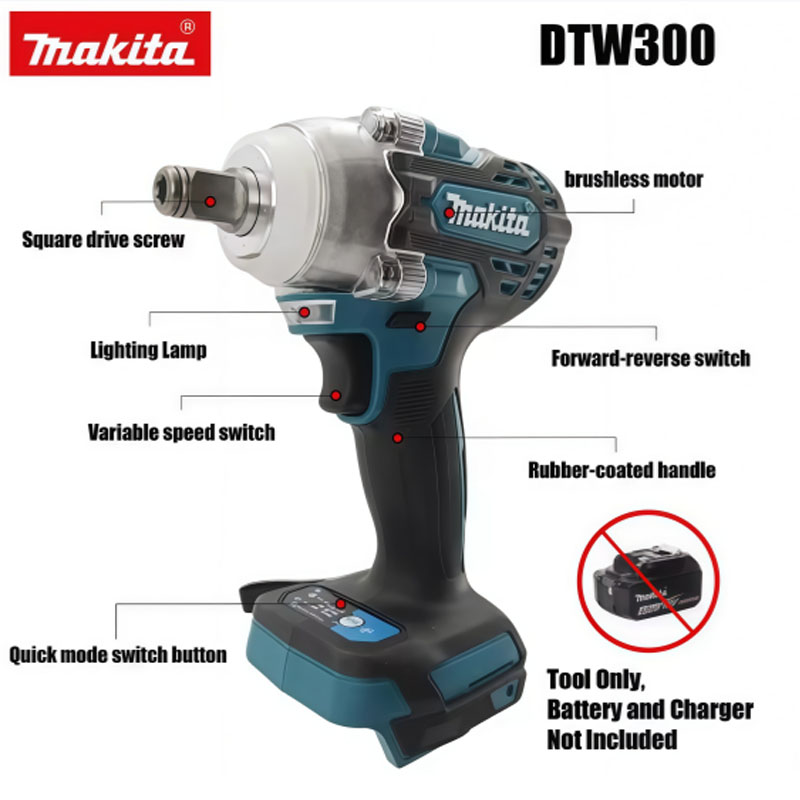 Makita DTW300 18V Chave de Imp - Makita Drill Dtw300 avaliação e preço