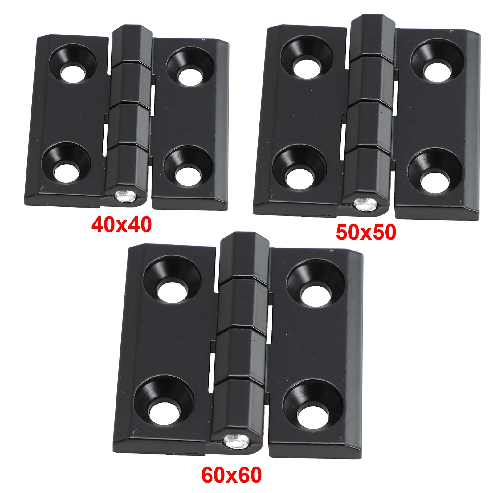 1/2 peças 40/50/60mm dobradiça - Furniture Hardware Black avaliação e preço